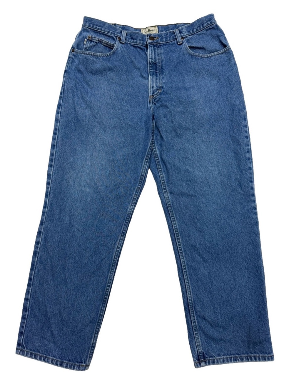 L.L. Bean Relaxed Fit Jeans 35x29 100% Cotton Blue Denim Men’s